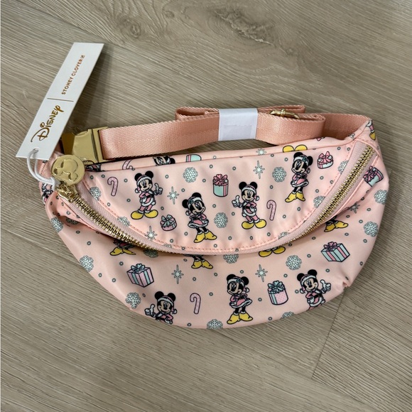 Stoney Clover Lane Pink Minnie Mouse Holiday Fanny Pack - Picture 1 of 1
